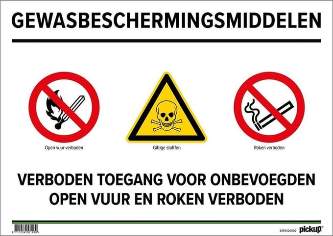 Gewasbescherming sticker - 297x420 mm A3 zelfklevend