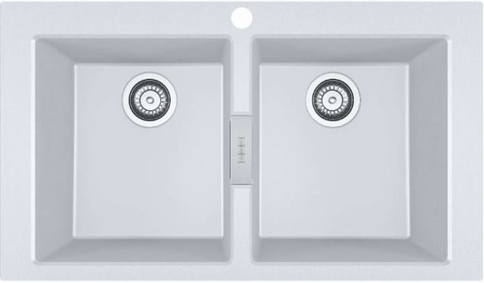 Franke Sirius 2.0 - Tectonite spoelbak S2D 620-86, 86x50 cm, wit 143.0637.160