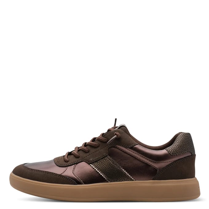 TAMARIS Essentials Dames Sneakers - MOCCA METALL.