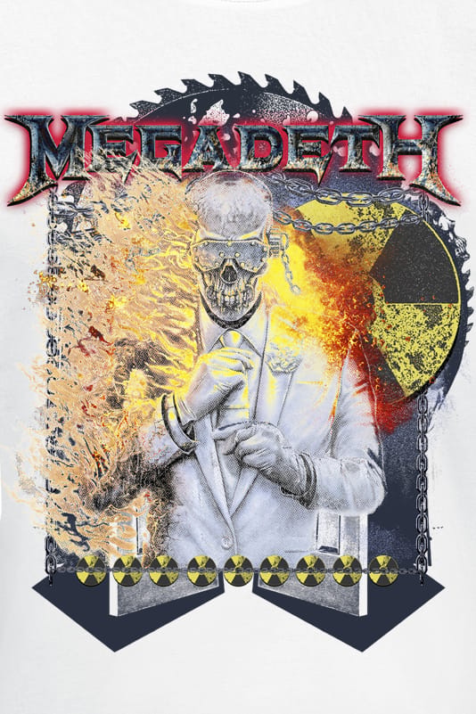 Megadeth T-shirt - Vic Sawblade - S tot 4XL - voor Mannen - wit