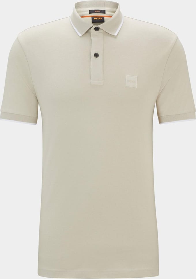 BOSS Orange Polo korte mouw Beige Passertip 10256683 01 50507699/271