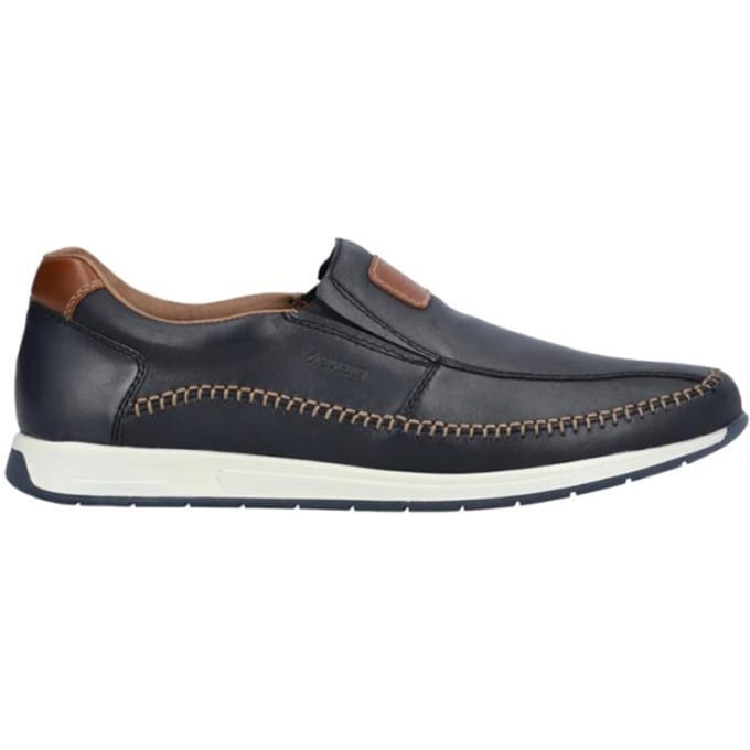 Rieker Instappers blauw Leer - Maat 45