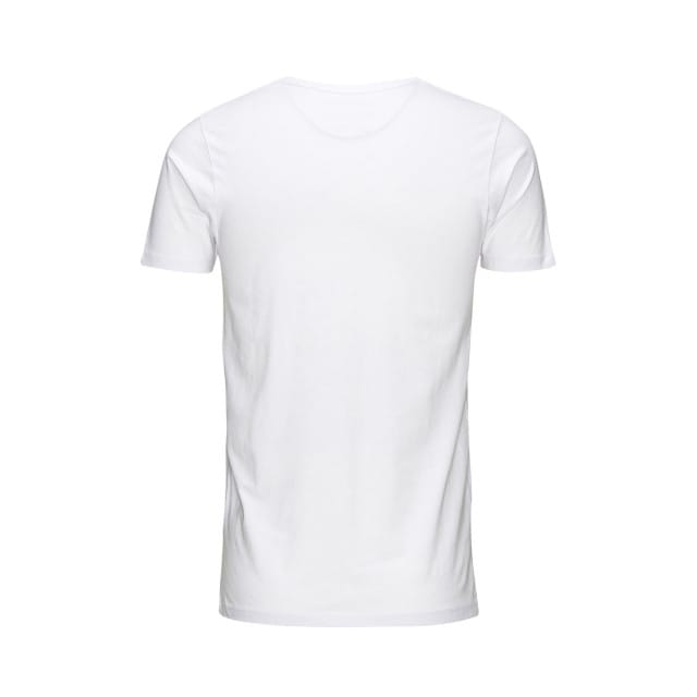 Jack & Jones witte heren t-shirt   V-hals   Slim Fit   Korte mouw Wit L