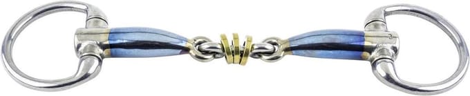 Olijfbit voor paarden Trust Sweet Iron Eggbutt Bradoon Brass Ring