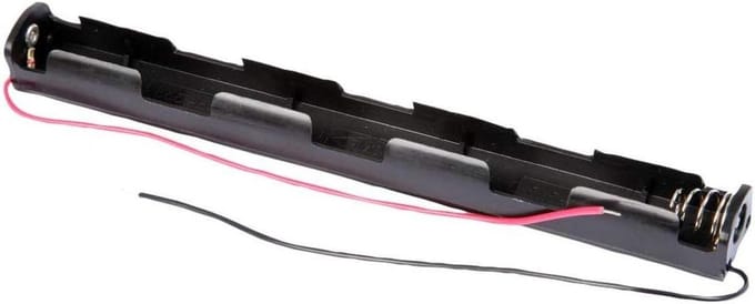 Batterijhouder - Batterijbox Batterij case - Apparaten Voeden - Bedraad Ontwerp - 3x AA - Zwart
