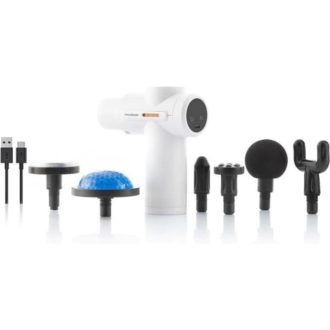 Pistolet de Massage - Hokgun - InnovaGoods - Chaud et Froid - Multifonction - Récupération Musculaire blanc