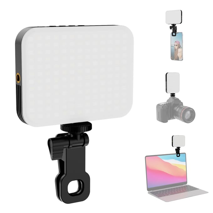 Zak LED Videolamp Magnetische LED Invulverlichting 2500K-9000K Dimbare Videoconferentieverlichting voor zwart