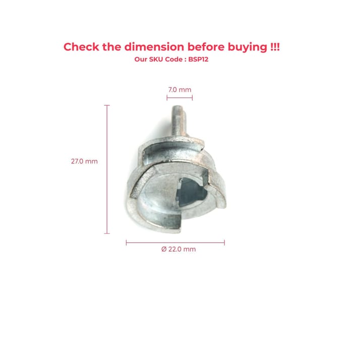 BSP12 Contactslot Cilinder Tabgleuf voor VW Seat 357905855B 4A1905855