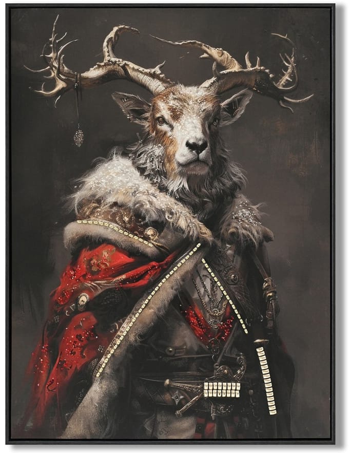 Schilderij 60x80cm regal deer
