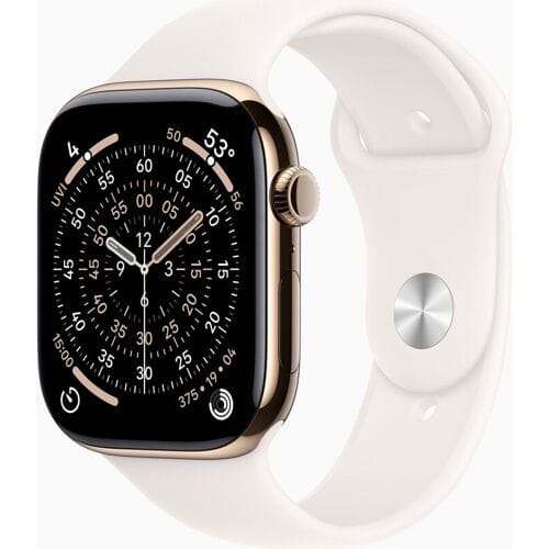 Apple Watch 11 - Wifi + 5G - 46mm - Gold Titanium Case with Light Blush Sport Band - M/L