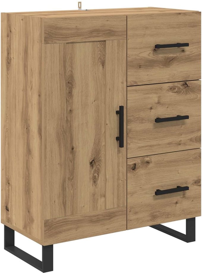 vidaXL - Dressoir - Artisan - Eiken - 69,5 - x - 34 - x - 90 - cm