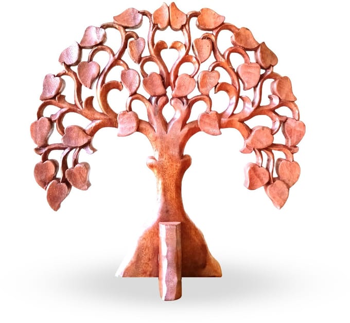 Rond decoratief houten Ohm-paneel 40 cm