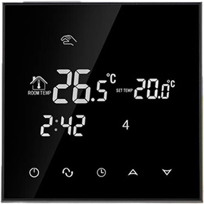 Slimme Thermostaat - Wifi Regelaar - Verwarming Instellen - App Bediening - 86x86mm - Wit