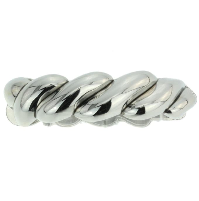 Behave - Bangle in gevlochten design - zilverkleur - elegant statement