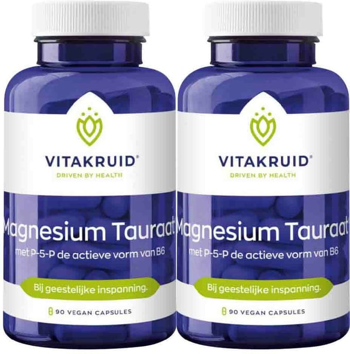 Vitakruid - Magnesium Tauraat - 2 x 90 vegacapsules - Voordeelverpakking