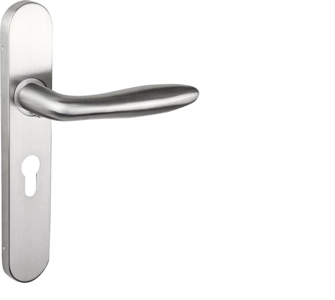 Lavuzo deurkruk Pratona RVS met afgerond schild PC55 | Per set | Deurklink met schild