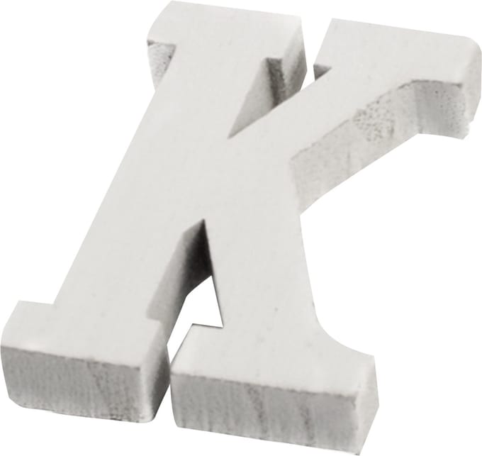 ARTYFETES - Kleine witte houten letter K 5 cm voor bruiloftsdecoratie