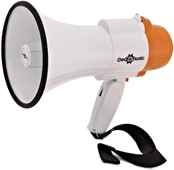 10W Megafoon van Gear4music