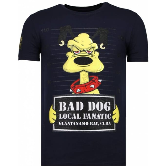 Local Fanatic Bad dog rhinestone t-shirt