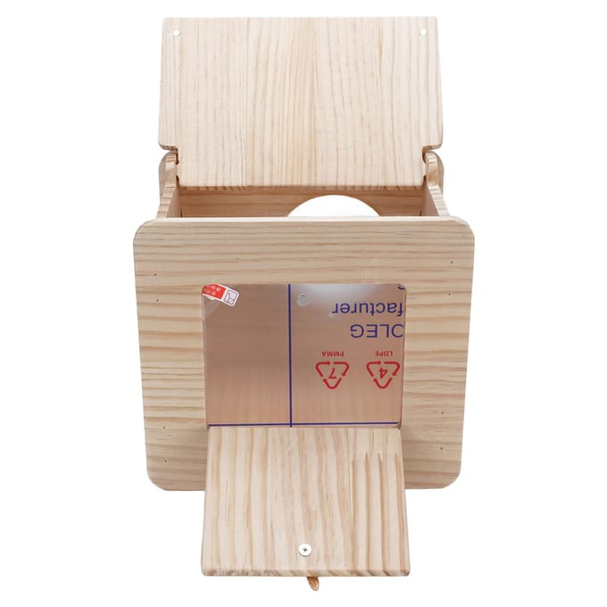 Parkiet Nestkast Houten Ruim Geïsoleerd Papegaai Broedhuis Paring Box voor Dwergpapegaaien beige