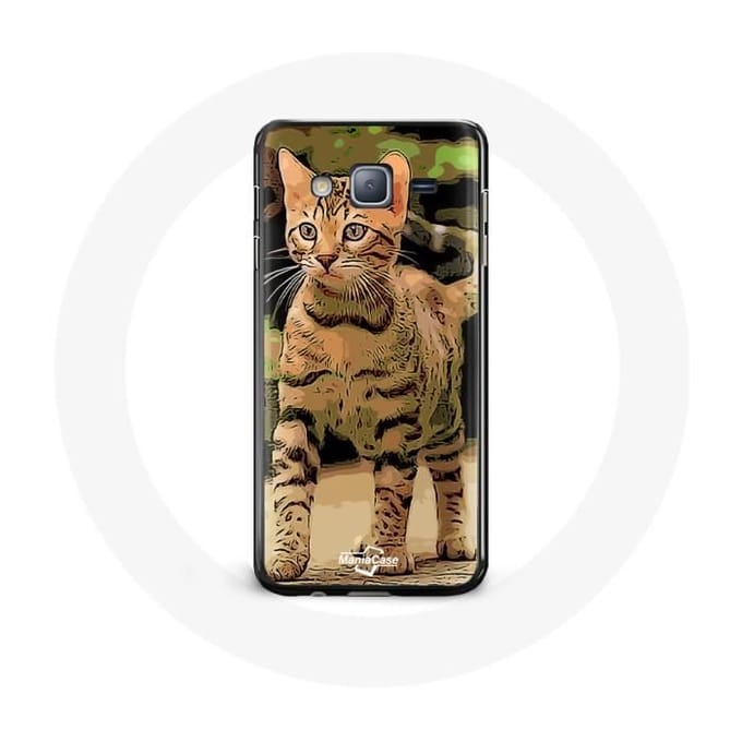Case voor Samsung galaxy J7 2016 Bengaalse kattenras cartoon