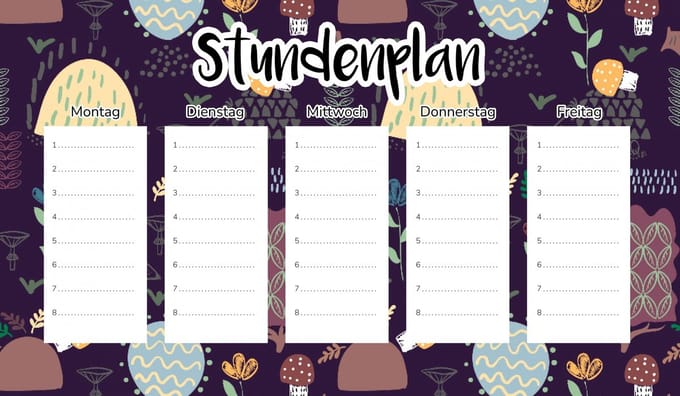 Wallvy Serie - Magnetische Lesroosterplanner - 45x26 cm - Personalisatie - Veegbaar