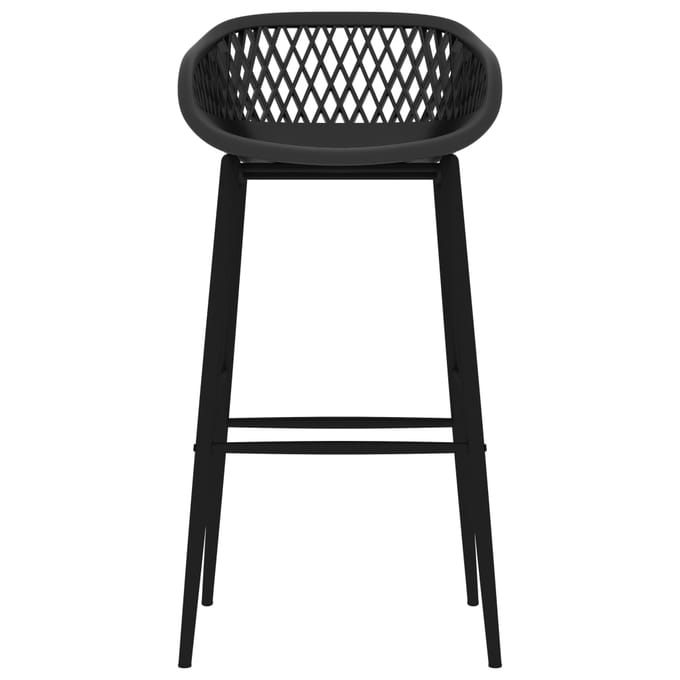 vidaXL - Barstoelen - 2 - st - zwart