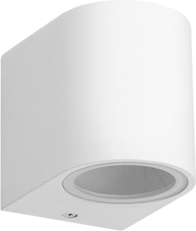 Braytron - LED Wandlamp Buiten - 1xGU10 - IP44 - Wit - Aluminium