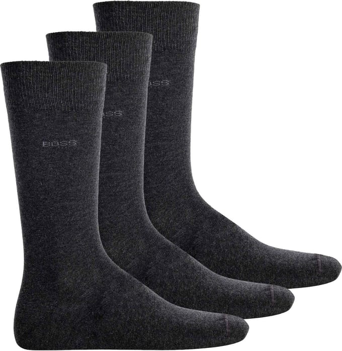 Hugo Boss heren BOSS 3P sokken uni grijs II