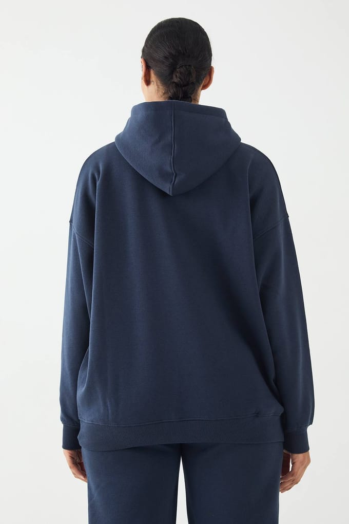 Dames DSGN Studio Applique Oversized Hoodie | Marineblauw | Maat: 2XL