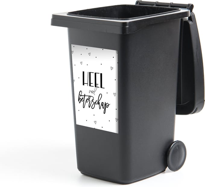 Container sticker Beterschap - Quote - Stippen - Hartjes - 40x60 cm - Kliko sticker