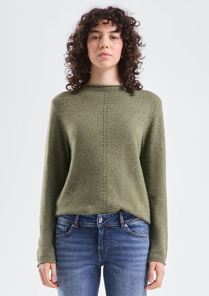 Gemêleerde Pull met Gerolde Randen Dames QS