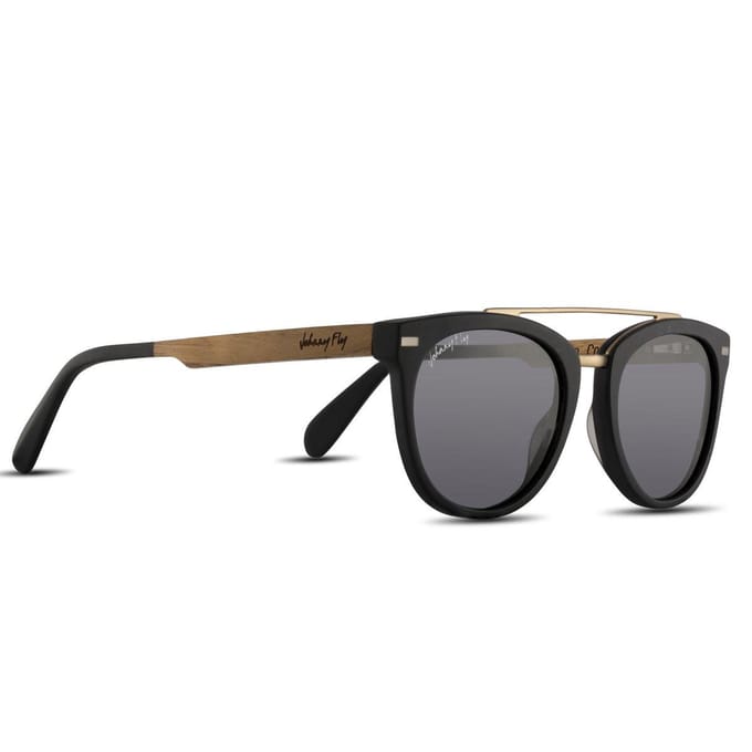 Johnny Fly Captain Zonnebril - dames en heren - zwart - ecologisch