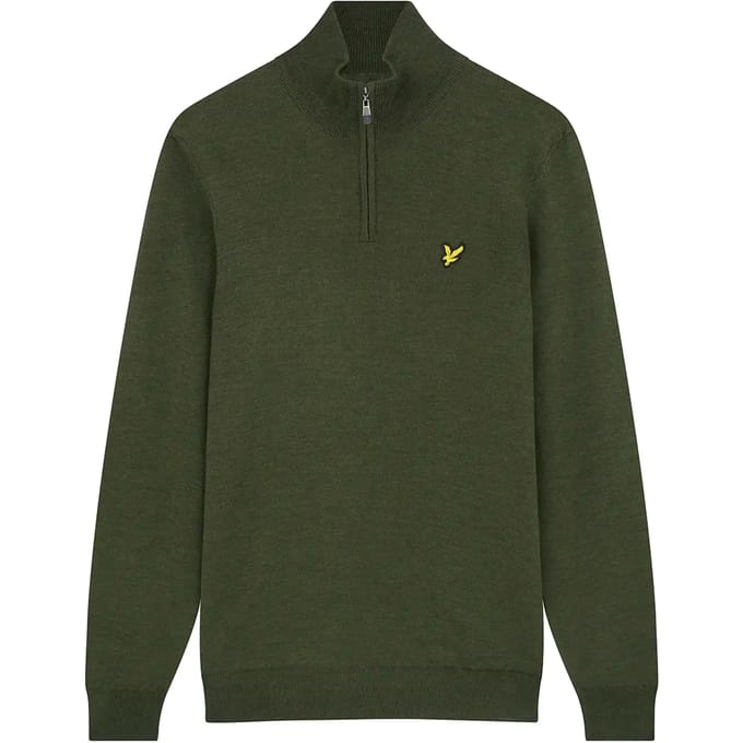 Lyle and Scott Golf Quarter Zip Pullover heren casual sweater midden grijs