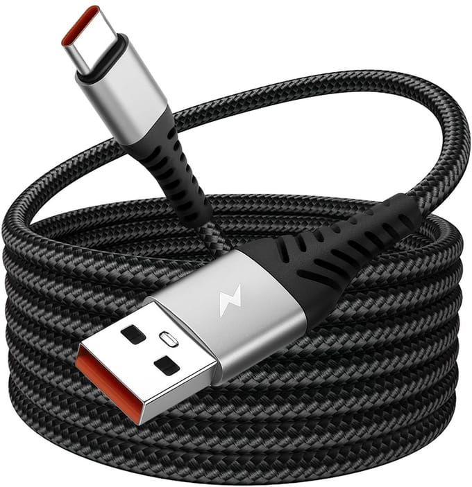 Dailygoods - 1 m USB C Snellaadkabel 100 W PD3.0