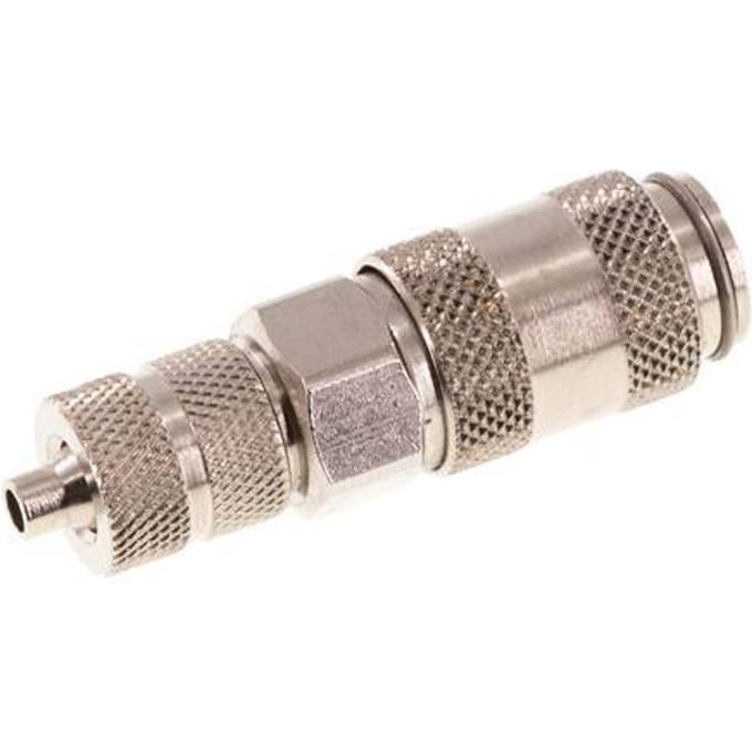 Vernikkeld Messing DN 2.7 (Micro) Luchtkoppeling Snelkoppeling 3x4.3 mm Push-On
