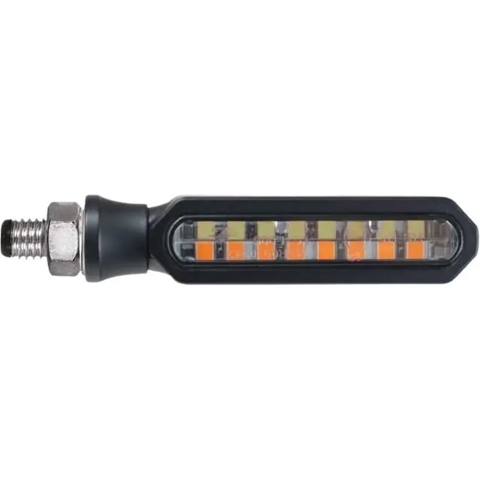 Motorfiets achter LED-knipperlichten Chaft Master