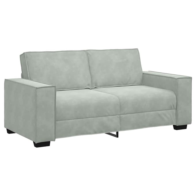 vidaXL - Tweezitsbank - 180x78x84 - cm - fluweel - lichtgrijs