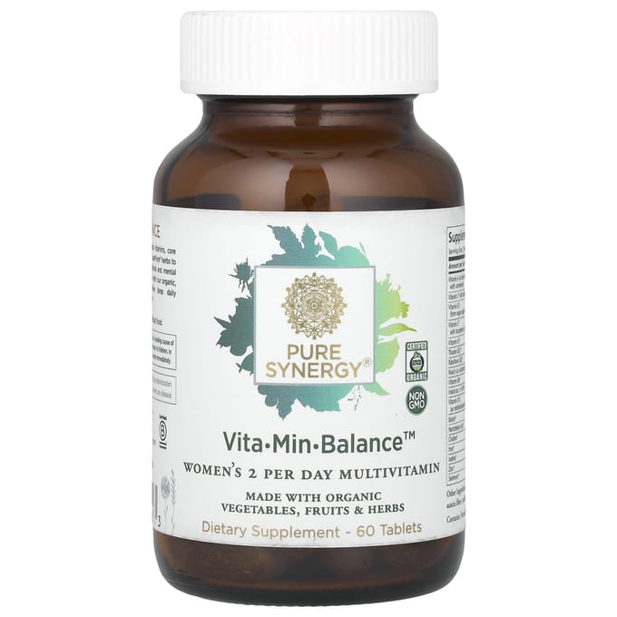 Pure Synergy, Vita-Min-Balance, Multivitamines pour femmes, 2 par jour, 60 comprimés