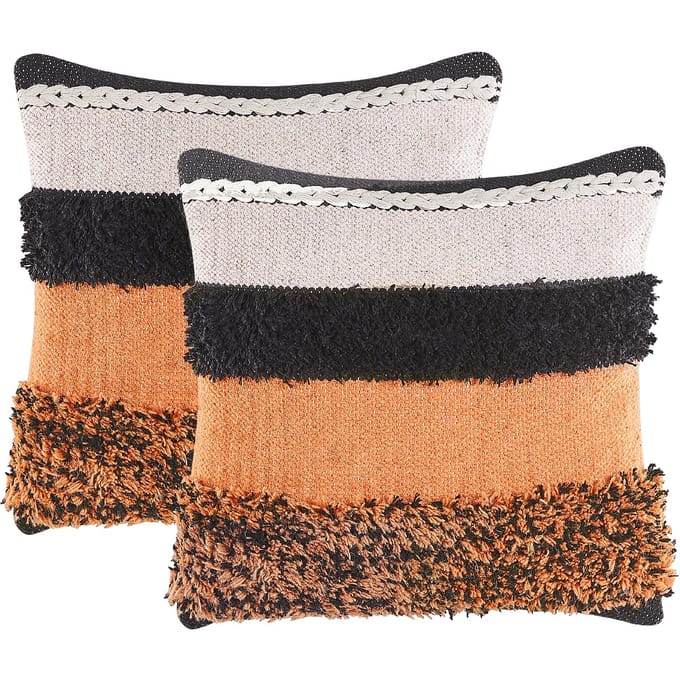 MIHALGAZI - Sierkussen set van 2 - Multicolor - 45 x 45 cm - Katoen
