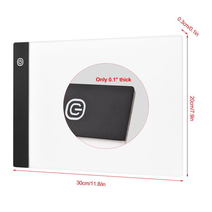 A4-copyboard Ultradun LED-lichtkussen Verstelbaar 3 niveaus Helderheid Tekentafel USB-aangedreven voor A4F purple