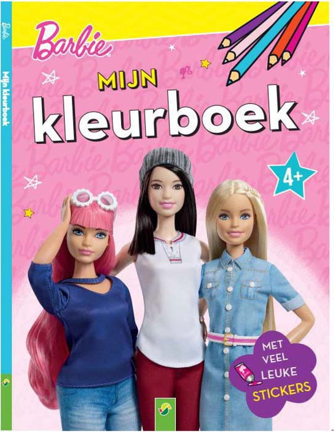 Wins Holland My Coloring Book with Stickers - Barbie