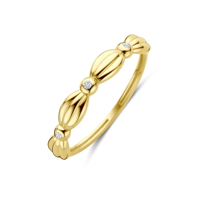 14K Geelgouden Ring met Zirkonia 4034986 – 3,5 mm