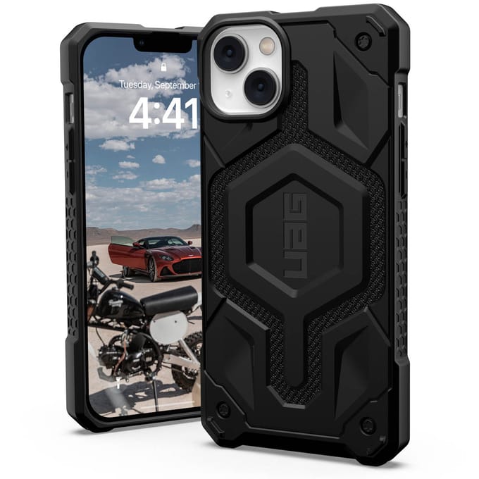 UAG Monarch Backcover MagSafe voor de Apple iPhone 14 Plus - Kevlar Black
