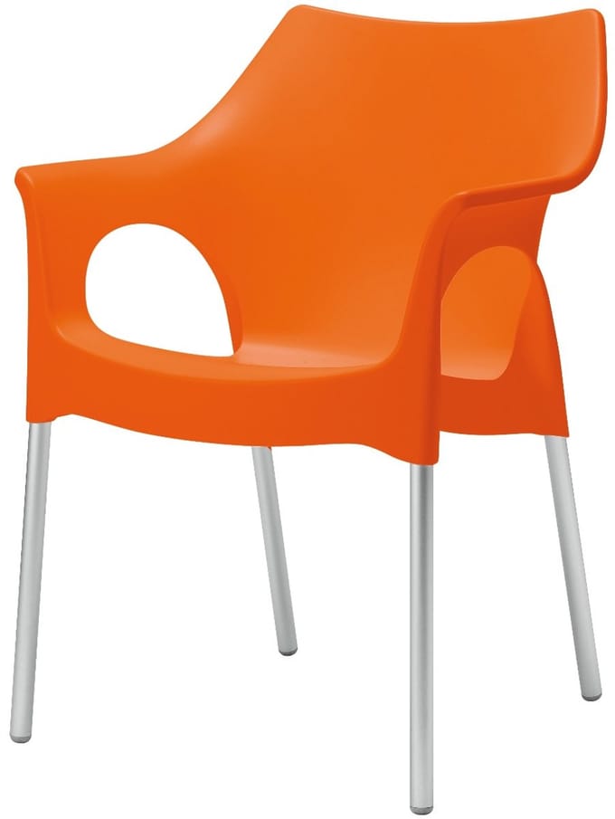 Scab Ola stapelbare kunststof tuinstoel - Oranje