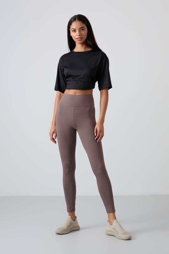 Hooggeschoren Katoenen Elastan Leggings