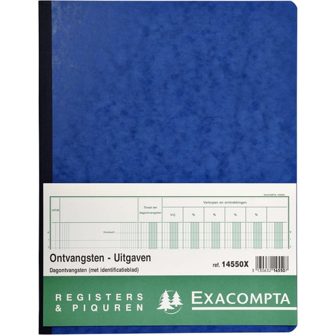 Register Piqure dagontvangsten 320x250mm 80vel assortie van kleur