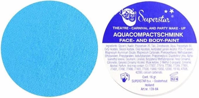 Superstar - Aqua face- and bodypaint pastel blue (16gr)