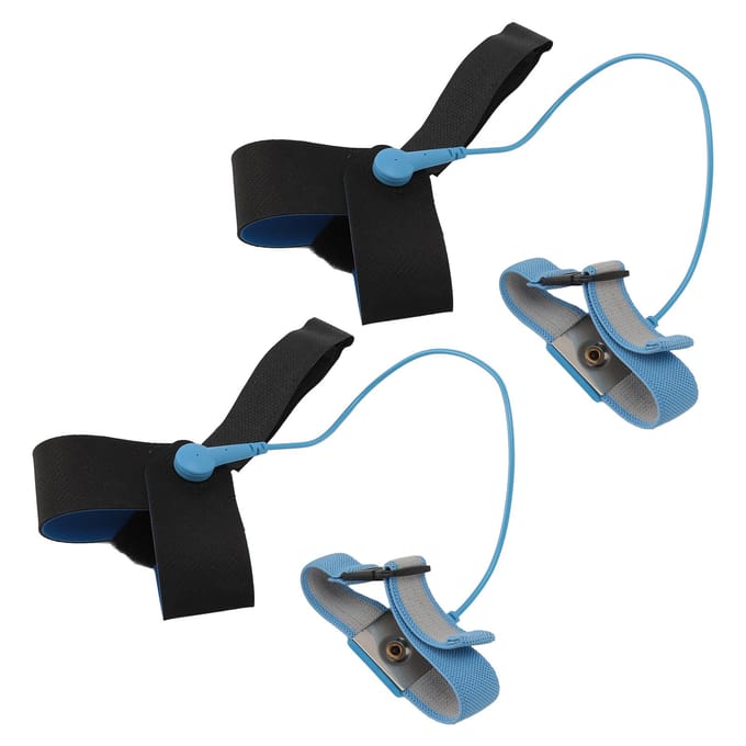 2 Stuks Antistatische Hiel Aardingsbandjes Verstelbare ESD Elastische Zool Aarder Elektronische Ontlading gray