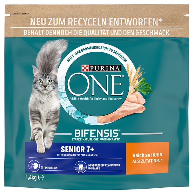 2x 1,4kg Purina One Senior 7+ droog kattenvoer